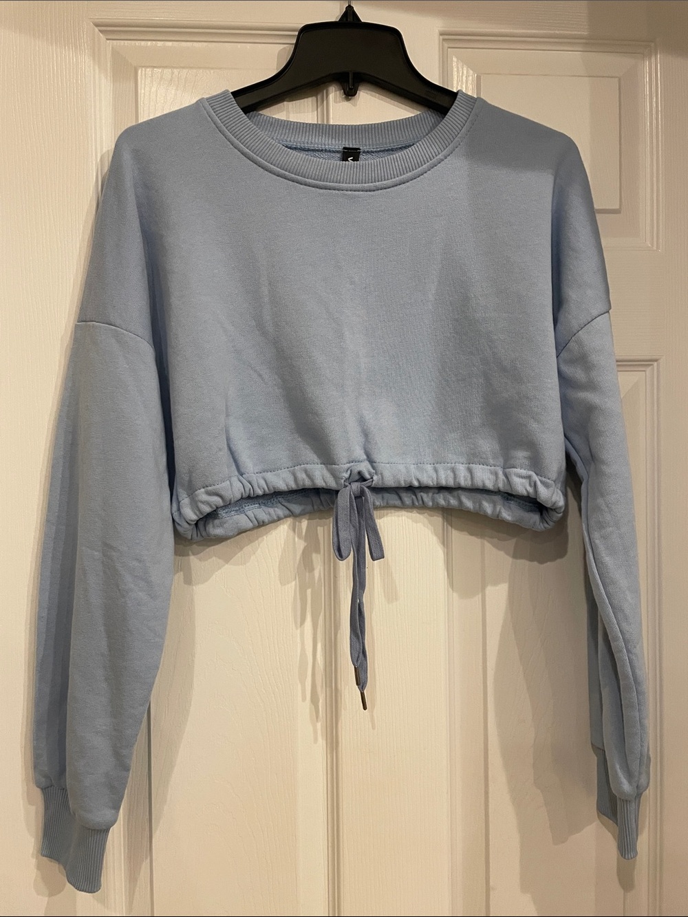 NWT Women’s Venti6 Light Blue Cropped Drawstring Sweatshirt - Casual Everyday, S
